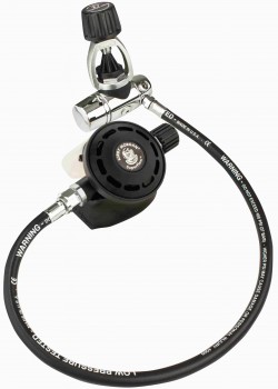 Scuba Regulator Kirby Morgan® SuperFlow®, First Stage INT Connection, Second Stage Plastic, adjustable