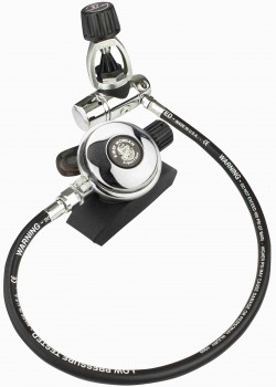 Scuba Regulator Kirby Morgan® SuperFlow®, First Stage INT Connection, Second Stage Metal, adjustable