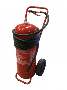 Foam fire extinguisher, type SEF 50B/10, 50 kg, on wheels