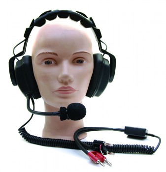 Headset with Microphone and Banana Plug for AMCOM Diver Communicator