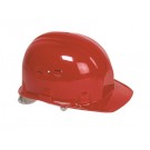 Protection helmet, red, c/w neck protection leather