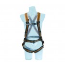 Safety harness with leg loops and shoulder loops
